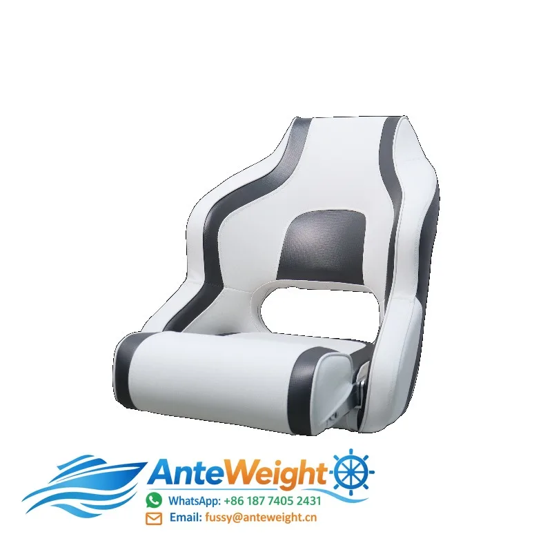 Marine Captain Boat Seat Waterproof PU Leather Fishing Vessel Seat Bass Marine Chair for Yacht Small Ship