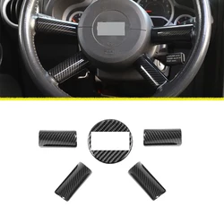 for Jeep Wrangler JK 2007 2008 2009 2010 Steering Wheel Decals Decoration Trim Cover Car Interior Accessories Carbon Fiber Look