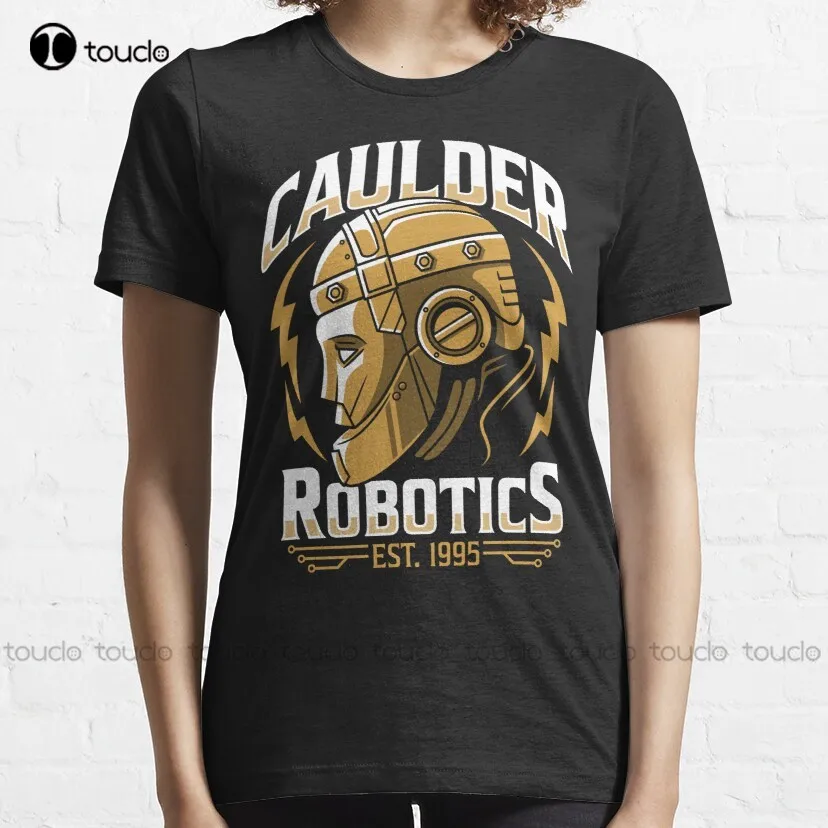 Caulder Robotics robotman, steele T-Shirt short sleeve shirts for men Custom aldult Teen unisex digital printing Tee shirt