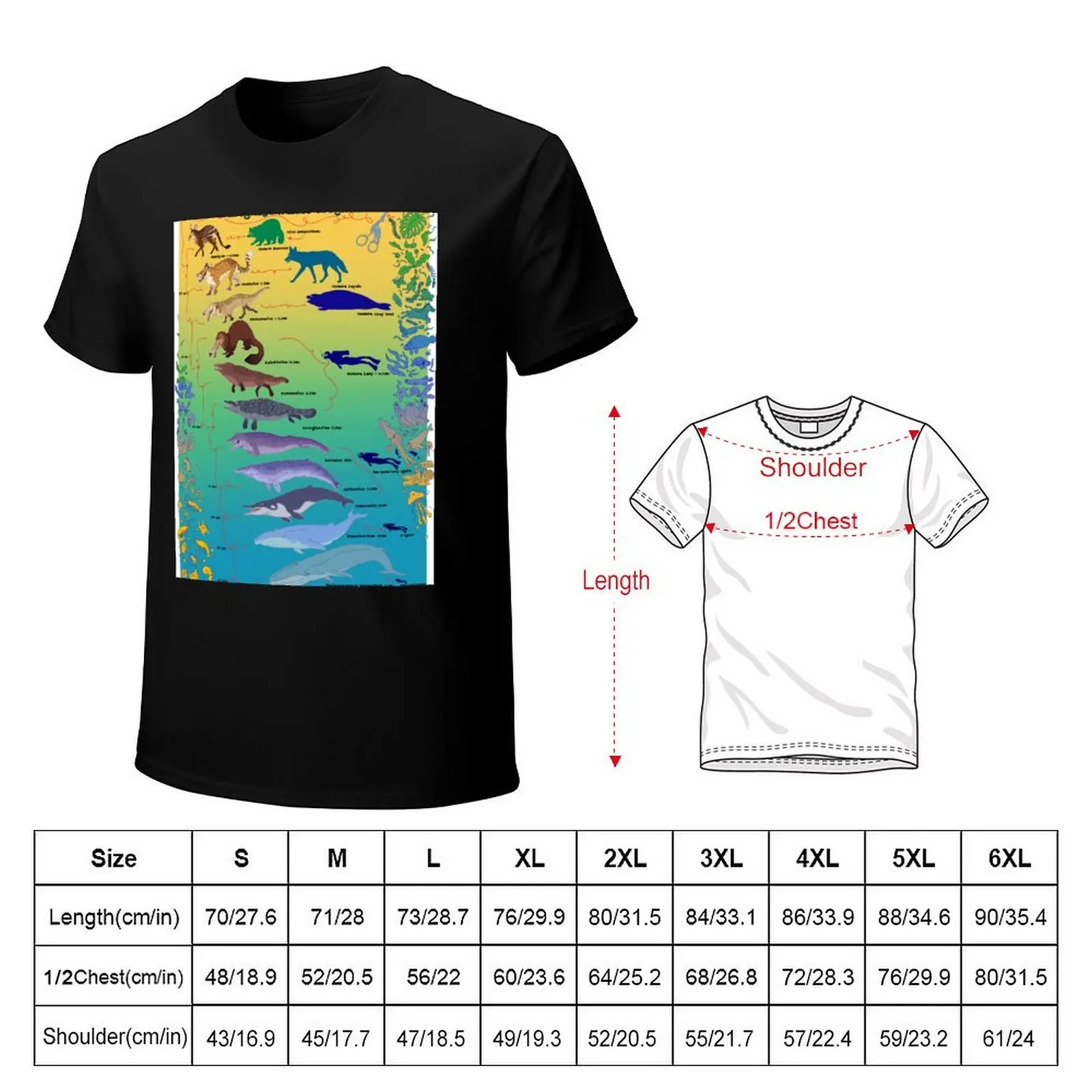 Whale Evolution T-Shirt cotton t shirts man 100% T-Shirt