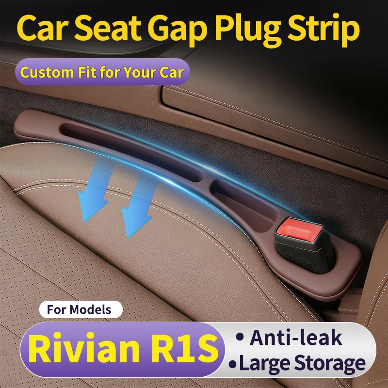 Auto Seat Leak Proof Strip for Rivian R1S Car Seat Gap Storage Strip Practical Car Seat Storage AccessoriesMulti-color Available