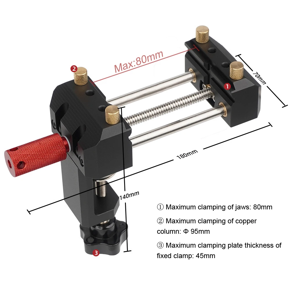 Imagem -04 - Multifuncional Alumínio Liga Bench Clamp Precision Table Vice Mini Workbench Ajustável Woodworking Ferramentas