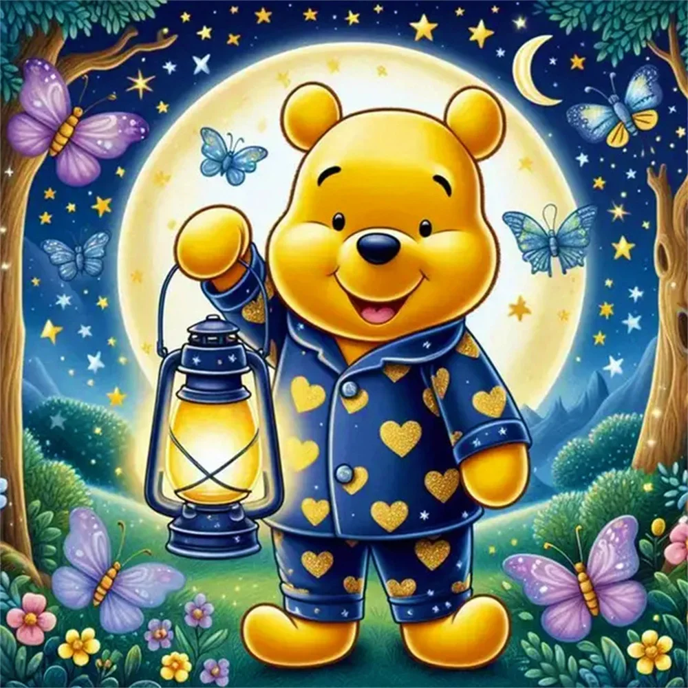 

Disney Full Kits Diamond Painting Winnie Pooh Mosaic Picture Of Rhinestones Moon Embroidery Butterfly Kits Cartoon Home Decor