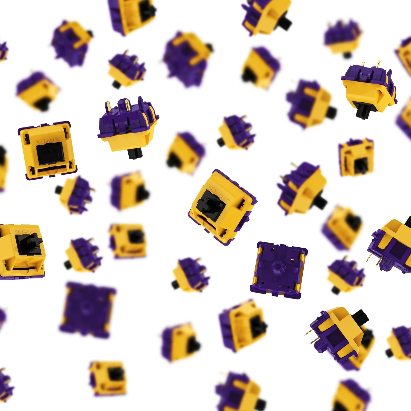 DUROCK Mamba LY Stem Linear Switches 60g Long Spring POM Nylon Blend Housing Mechanical Keyboard Switches for Gaming