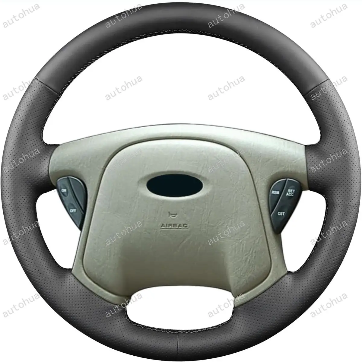 

Hand-Stitched Steering Wheel Cover for Ford 2003 Escape Non-Slip Breathable Microfiber Leather DIY Car Interior Accessories