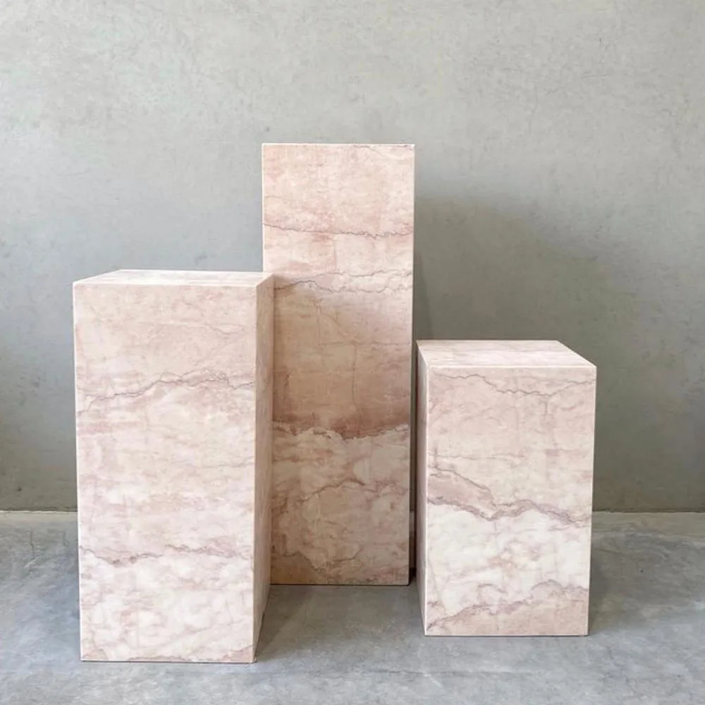 Customized Natural Marble wholesale Stand Plinths Side Table for Home Decor