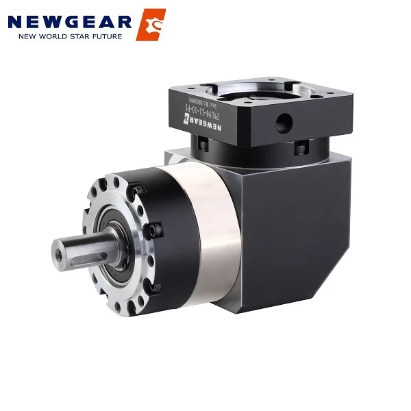 Round Flange Precision Backlash Ratio 1:10 Right Angle Planetary Gear Reducer For Servo Motor Stepper Motor