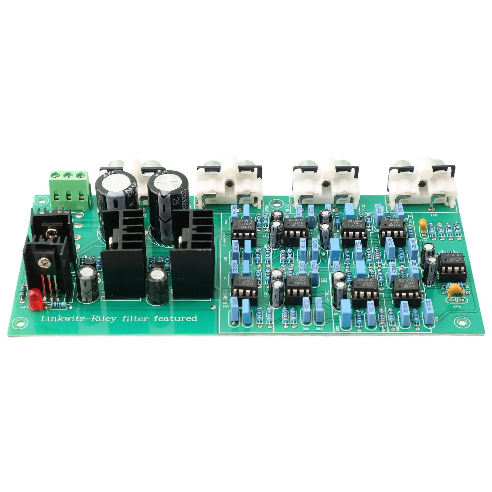 1pc Front Electronic 3way Frequency Board Replaceable Crossover Pointadjustment 6-Channel Stereo Output For DIY Audio Projects