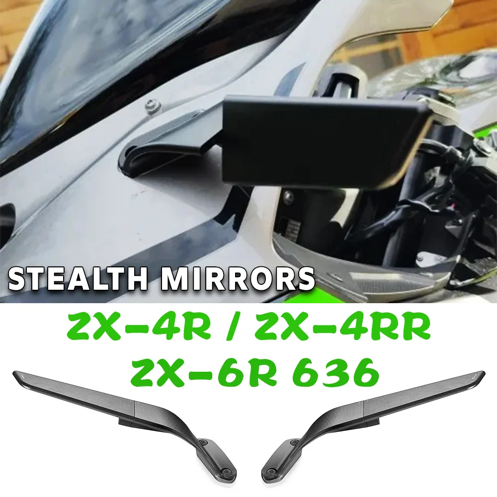 

for KAWASAKI Ninja ZX-6R 636 Motorcycle Stealth Mirrors for NINJA ZX6R ZX4R Accessories Mirror ZX-4R ZX-4RR NINJA 636 ZX4RR