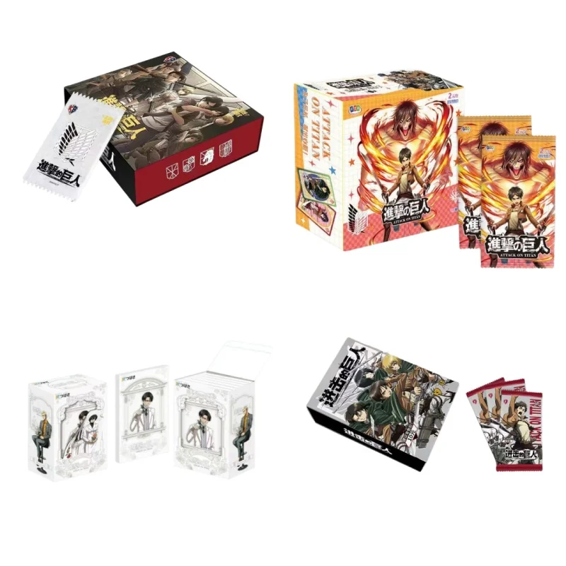 

Anime Attack on Titan Cards Eren Mikasa Armin Erwin Levi Trading Collectible Cards Last Battle Gifts Toys