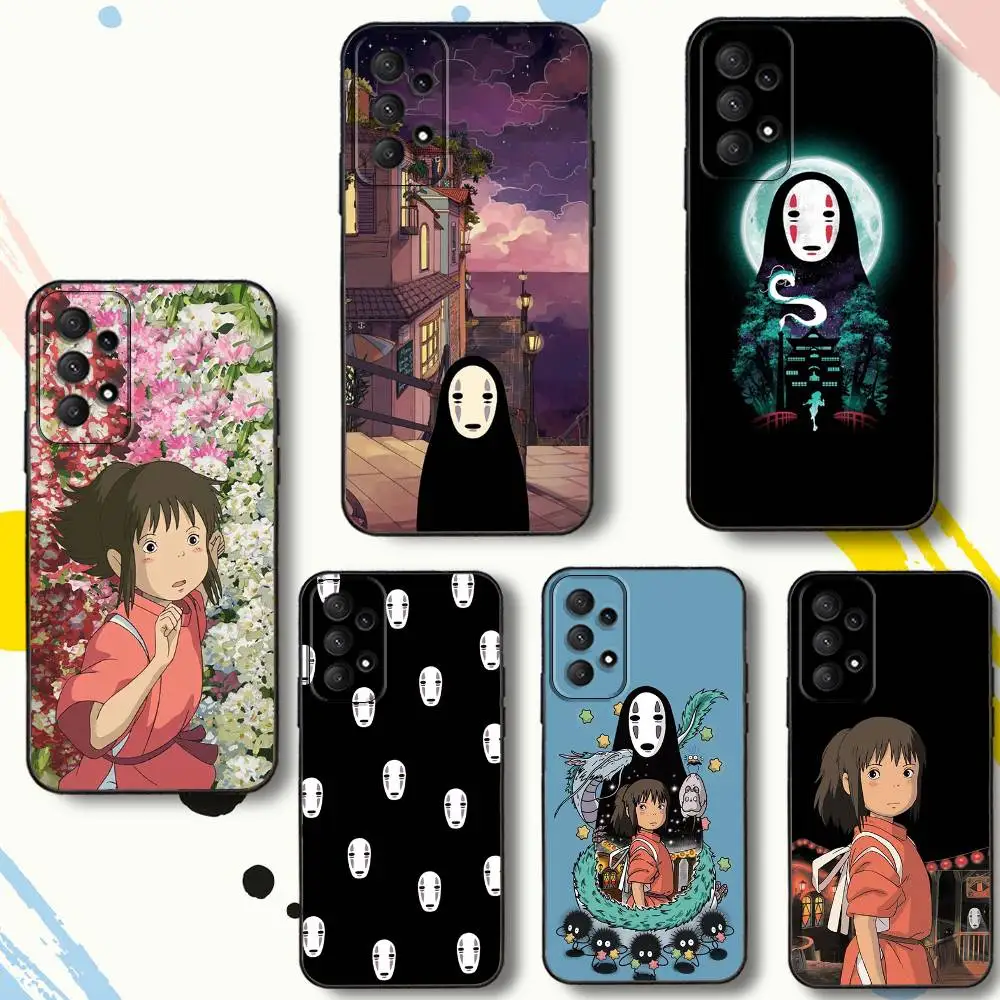 

S-Spirited A-AwayS Faceless Phone Case For Samsung Galaxy A 80,72,73,91,53,22,51,52,5G,Plus,J,Note Soft Black Cover