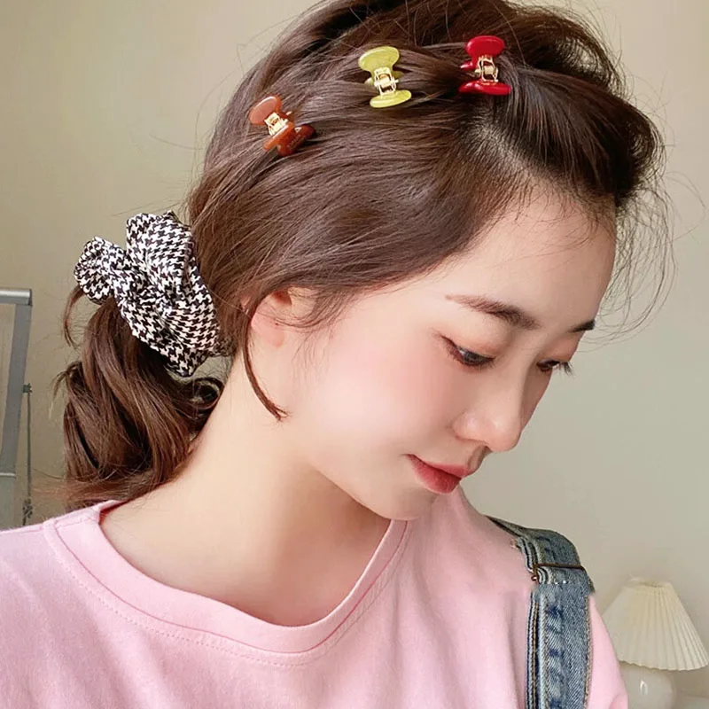 Korean High Grade Acetic Acid Mini Hair Claw For Women Hair Decorate Vintage Small Hair Clip Hairpin Fashion Hair Accessories