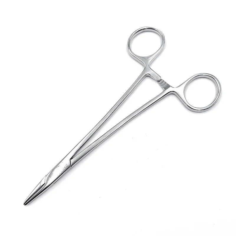 Needle Clamp Holder Stainless Steel Medical Stitching Forceps Surgical Pliers For Holding Suture Needle 18cm