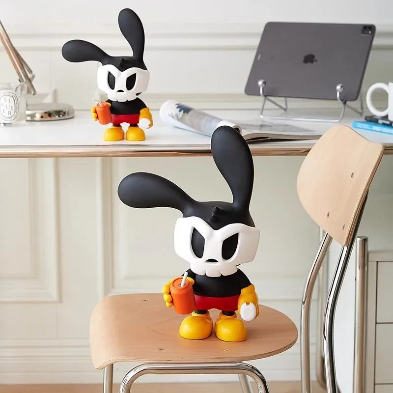 [Funny] 64cm Disney Kawaii rabbit Mickey Mouse resin Action figure toys statue collection model home decoration kids best gift