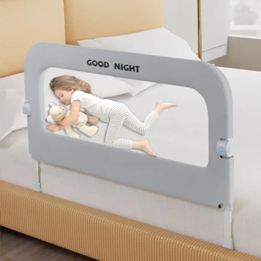 

Bed Guard Rail for Toddlers - " Adjustable Heights and Foldg up Portable Bed Railg for Baby - Toddler Bed Rails Guard for Crib