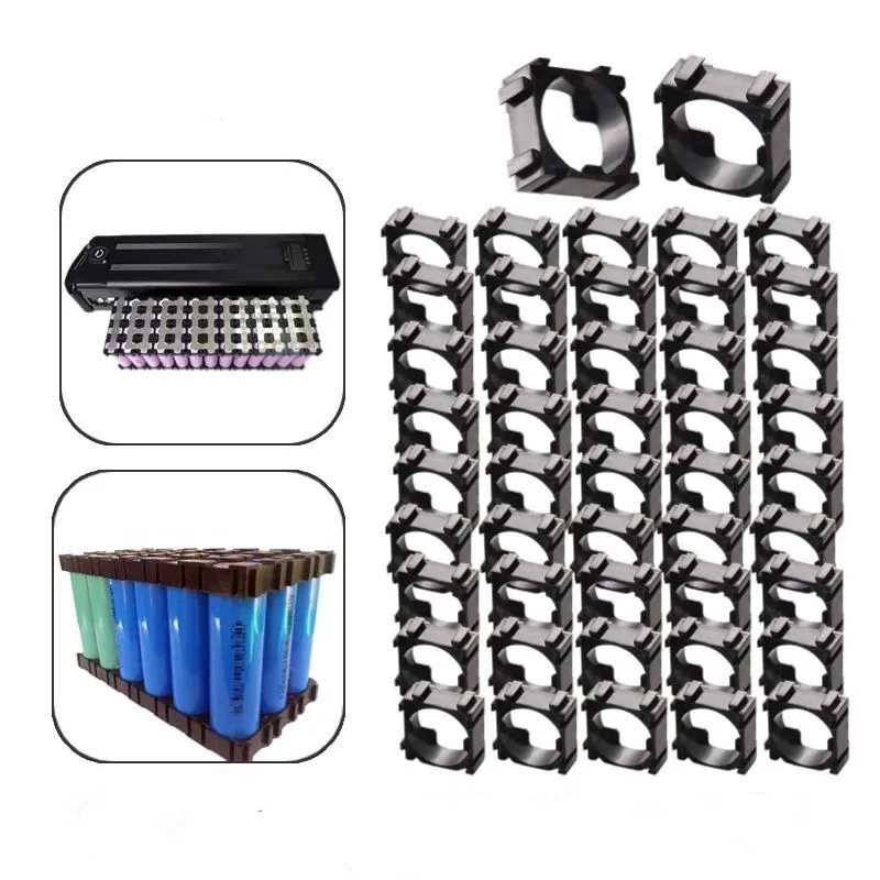 

18650 Lithium Battery Holder Cylindrical Anti Vibration Plastic Battery Pack Bracket Li-ion Battery Spacer Cell Holde 100PCS