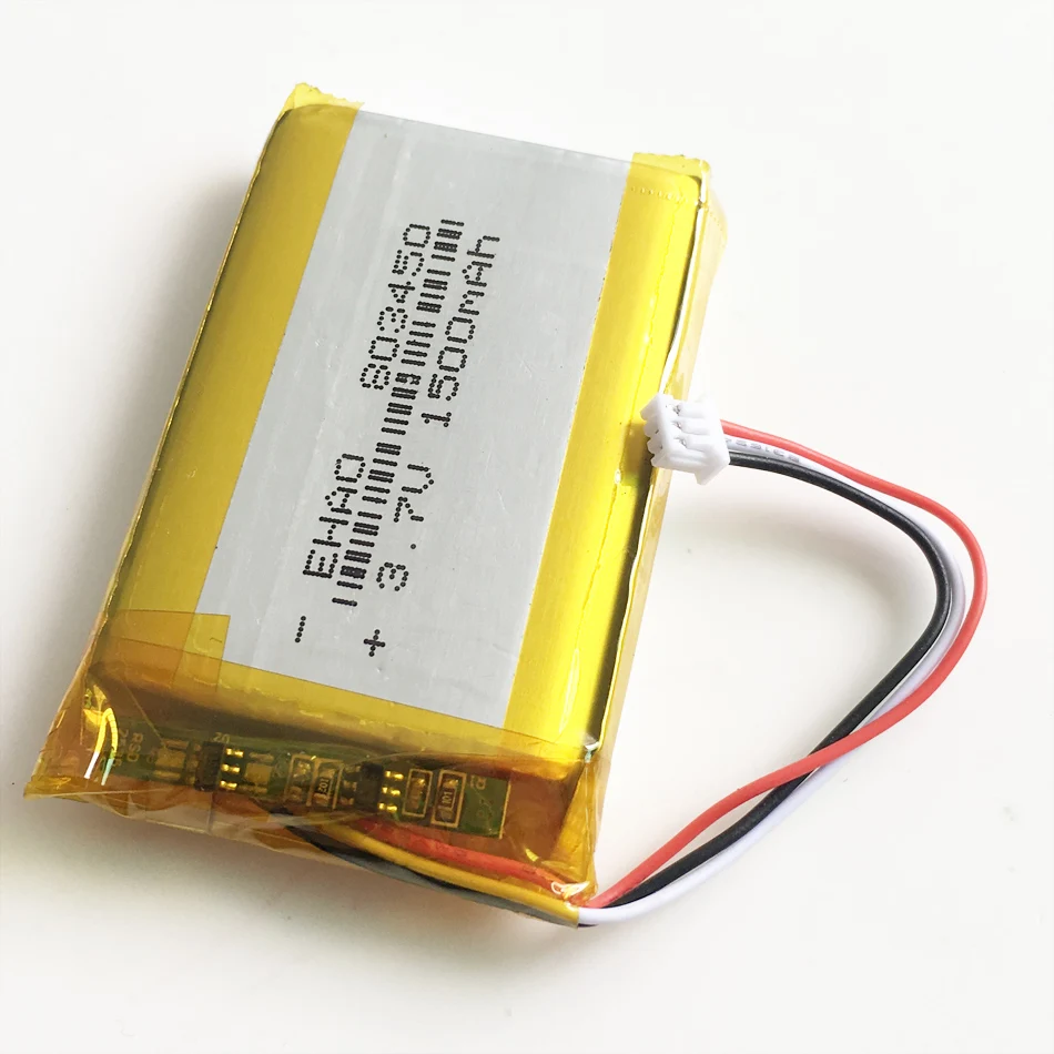 1/2/5/10 PCS 3.7V 1500mAh LiPo Rechargeable Battery 803450 with JST 1.25mm 3Pin Plug  For MP3 DVD Camera GPS Laptop PC