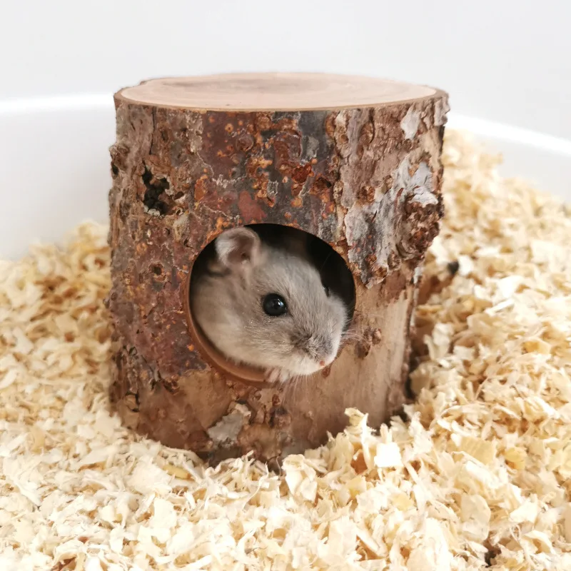 Luxurious Ultimate Comfort Deluxe Wooden Cave for Hamsters - Premium High-Quality Retreat for Privacy and Natural Teeth-Cleaning