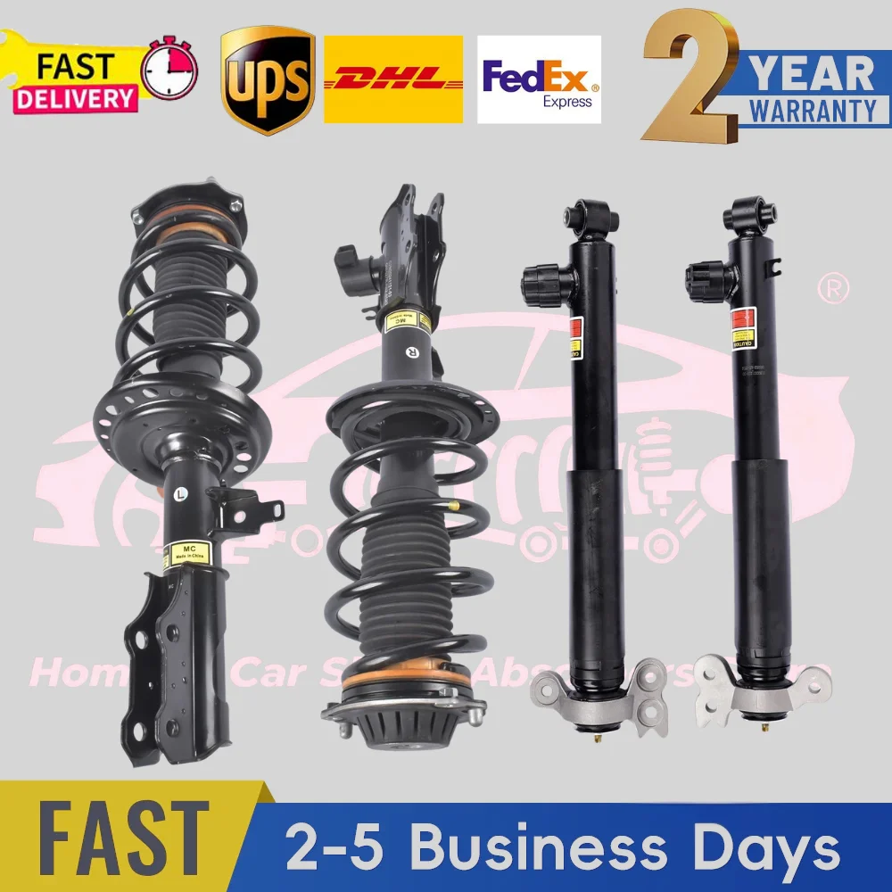 4 pieces Front and Rear Shock Strut Assys with CDC Fit Cadillac XT5 GMC Acadia Buick Enclave 2017-2020 84046053 84510280