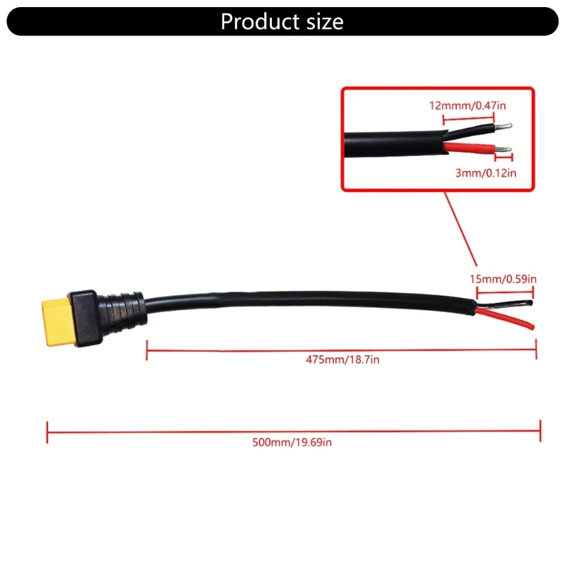 XT60 Mannelijke Connector Kabel Modelvliegtuigen Plug Aansluitsnoer Draad voor UAV Drop Shipping