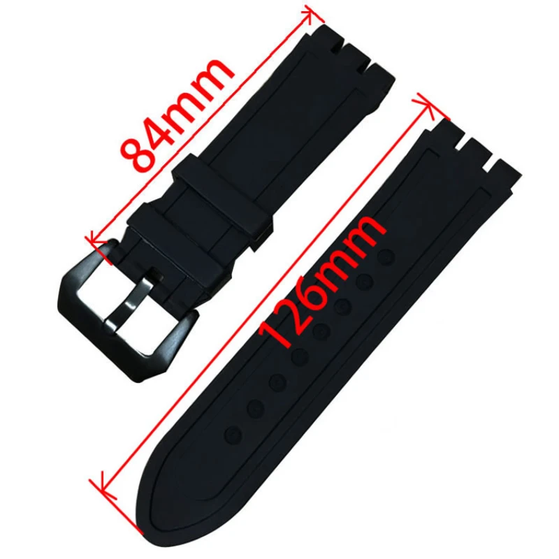 For Swatch YOS440 YOS413 YOS424 Silicone strap Mens Black rubber watchband Wrist strap bracelet 23m Watch accessories free tools