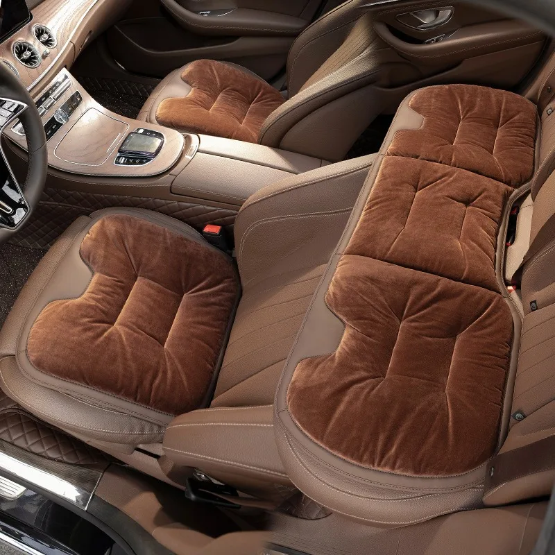 Bantalan jok mobil flanel, dudukan lembut belakang Anti Slip hangat untuk Infiniti QX50 EX25 QX50 QX60 EX35 FX35 FX45 FX50 EX37