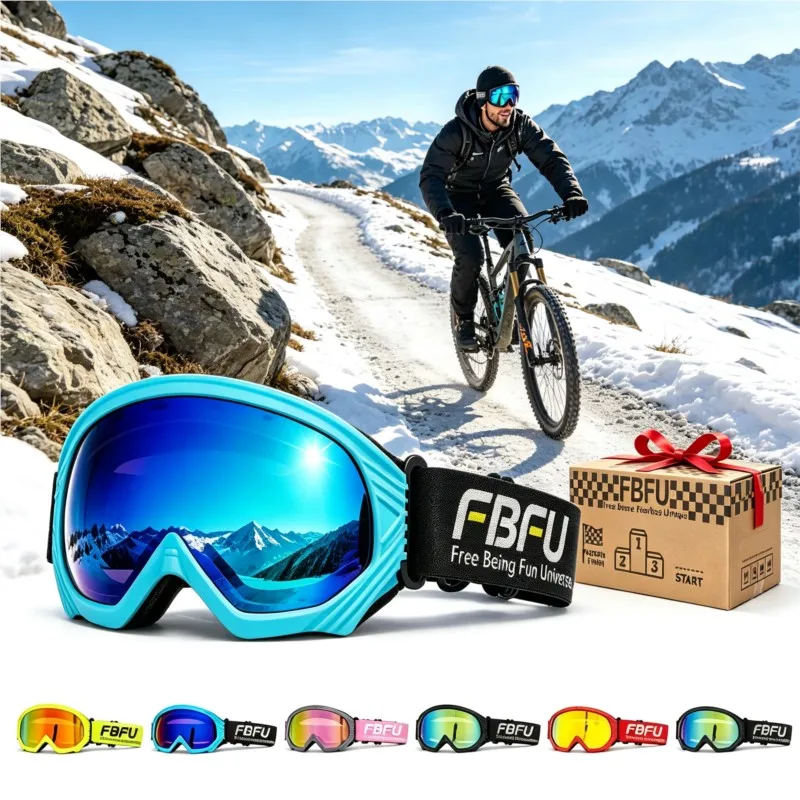 Windproof Sports Eyewear Kit with Box, Versatile Scenarios, Night Compatible, Ideal Gift, MX Motocross MTB Skiing