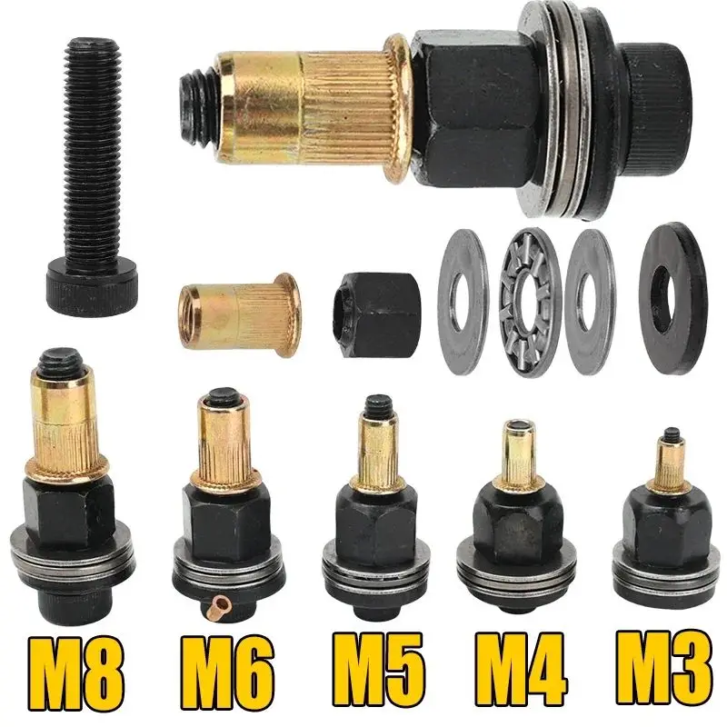 Box-Set 70/53-teilig: Schraubmutter- und Gewindeeinsatzwerkzeug-Set M3-M12 mit Dornen und Werkzeugköpfen für Kfz-Reparaturen und DIY-Metallbearbeitung – Detail 3