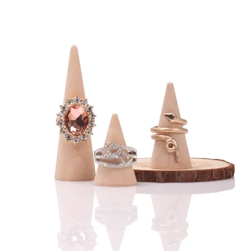 Solid Wood Cone Ring Rack for Wedding Rings