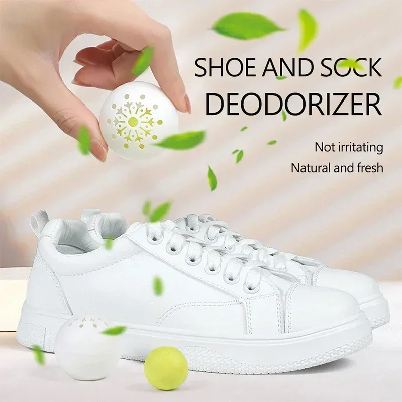 1-12Pcs Shoes Deodorant Green Tea Flavor Remove Stinky Balls Wardrobe Cabinet Bag Deodorizer Air Purifier Tool Foot Care Supply