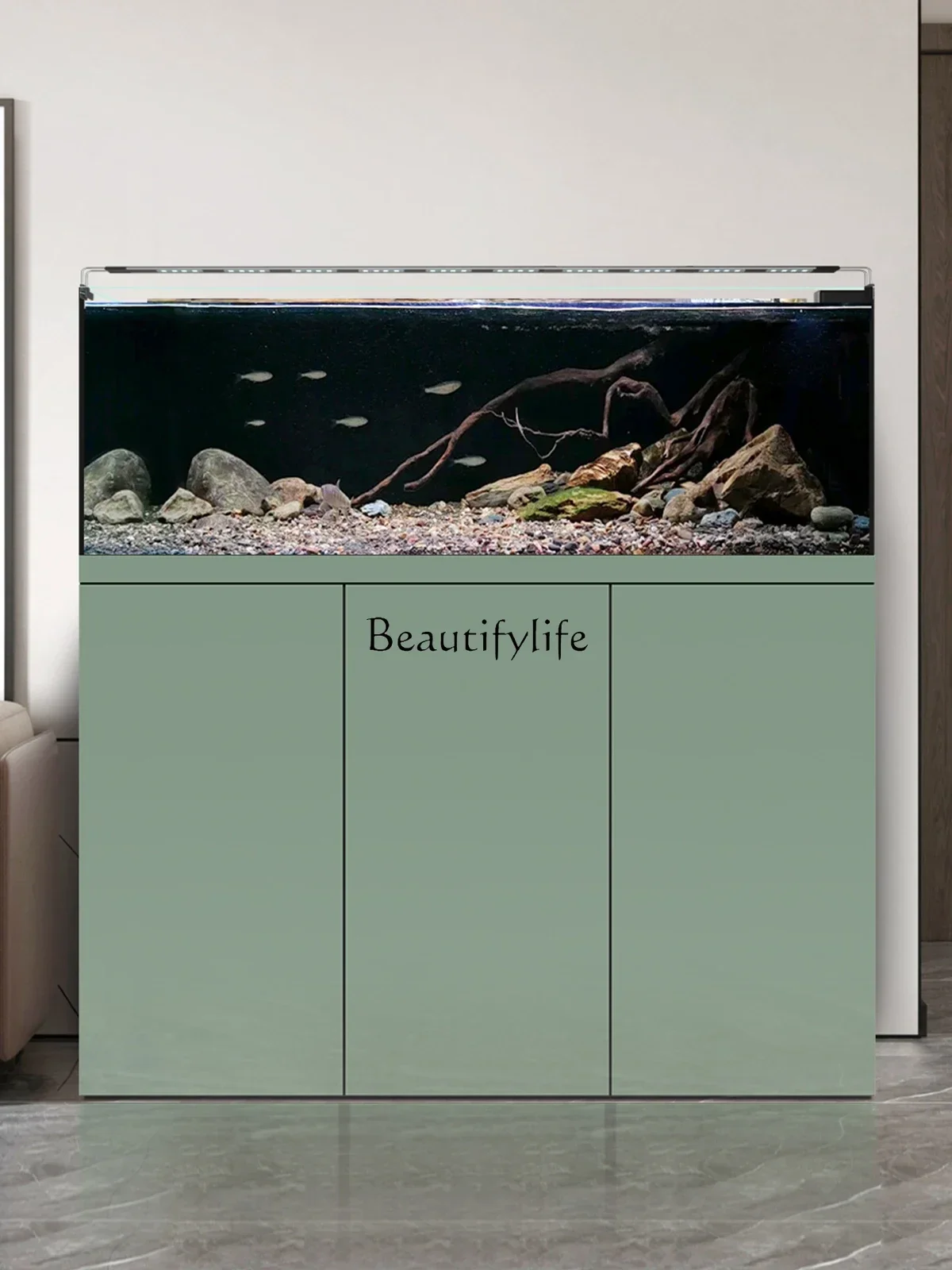 

LD33Stream South American Native Cylinder Creative Landscape Ecological Fish Tank Living Room Bottom Filter 2023 New