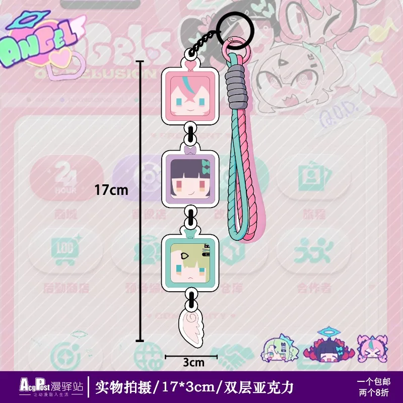 Game Zenless Zone Zero Acrylic Keychain Angels of Delusion Sunna Aria Nangong Uha Cute Figure Pendant Cosplay Doujin Gifts