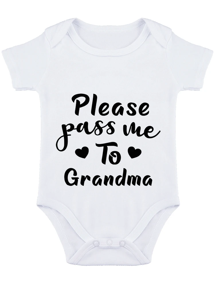 Please Pass Me to My Grandma Funny Baby onesie Baby Essentials Baby Bodysuit Newborn Girl Clothes Baby Outfits