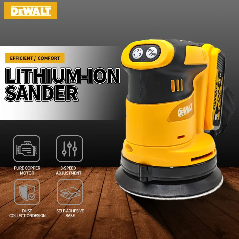 

Беспроводной диск DeWALT, произвольная орбитальная шлифовальная машина, 125 мм, 3 шестерни, деревообрабатывающий шлифовальный шпатлевка, полировальный инструмент для аккумулятора DeWALT 20 В