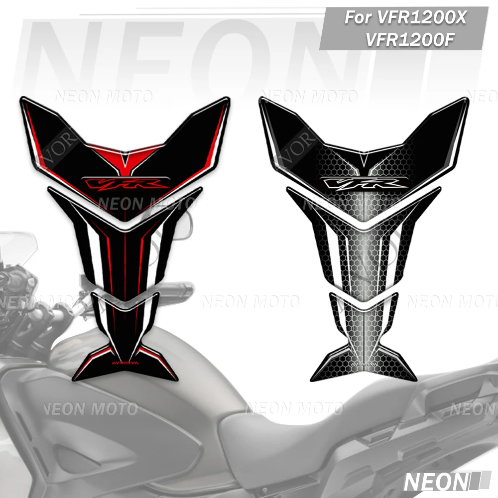 

For Honda VFR1200X VFR1200F Motorcycle 3D Epoxy Resin Tank Pads, Anti-Slip Gas Tank Protective Stickers Decals Kit