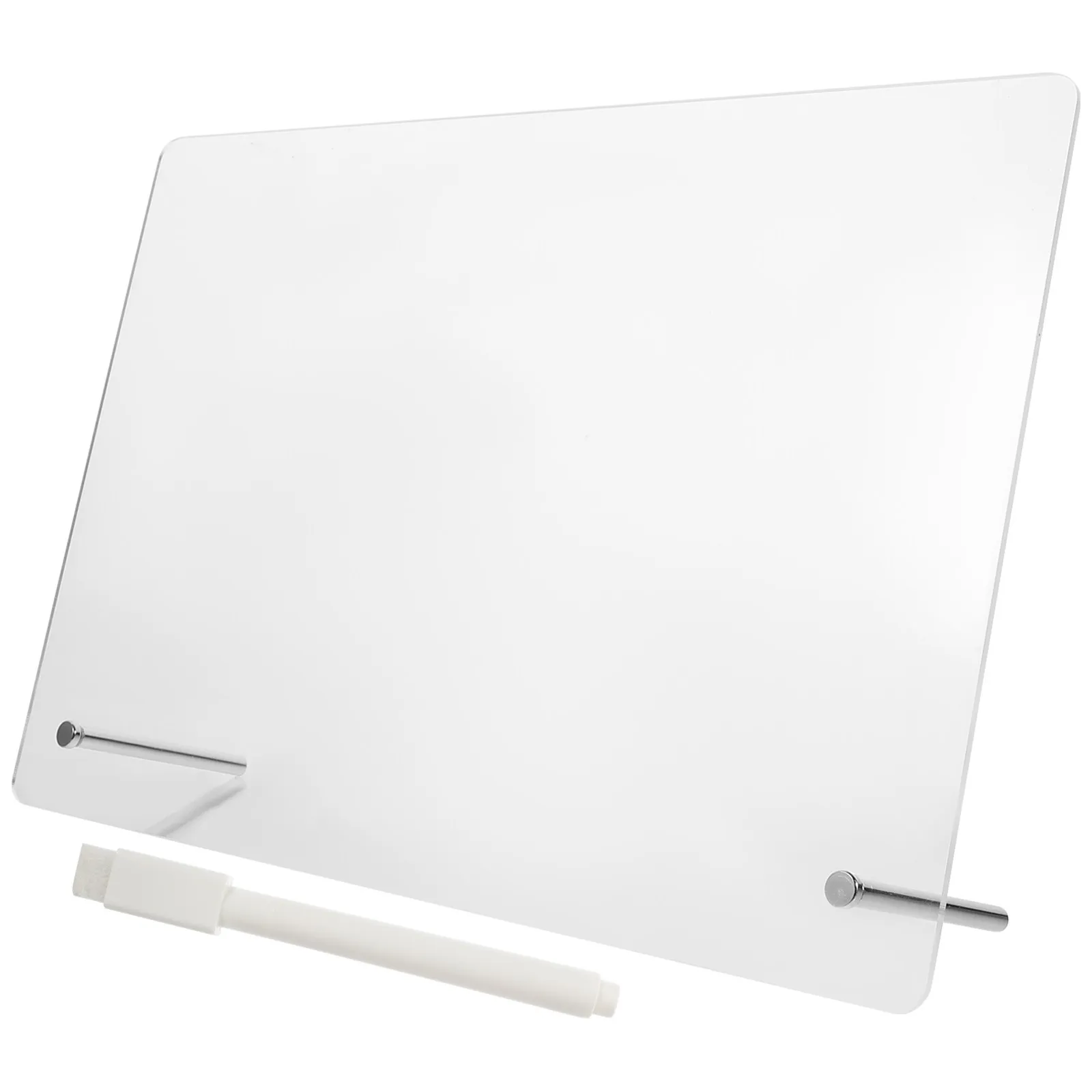 1Set Transparent Acrylic Memo Board Multi-Functional Clear Writable Message Board for Office Home School Desktop Use