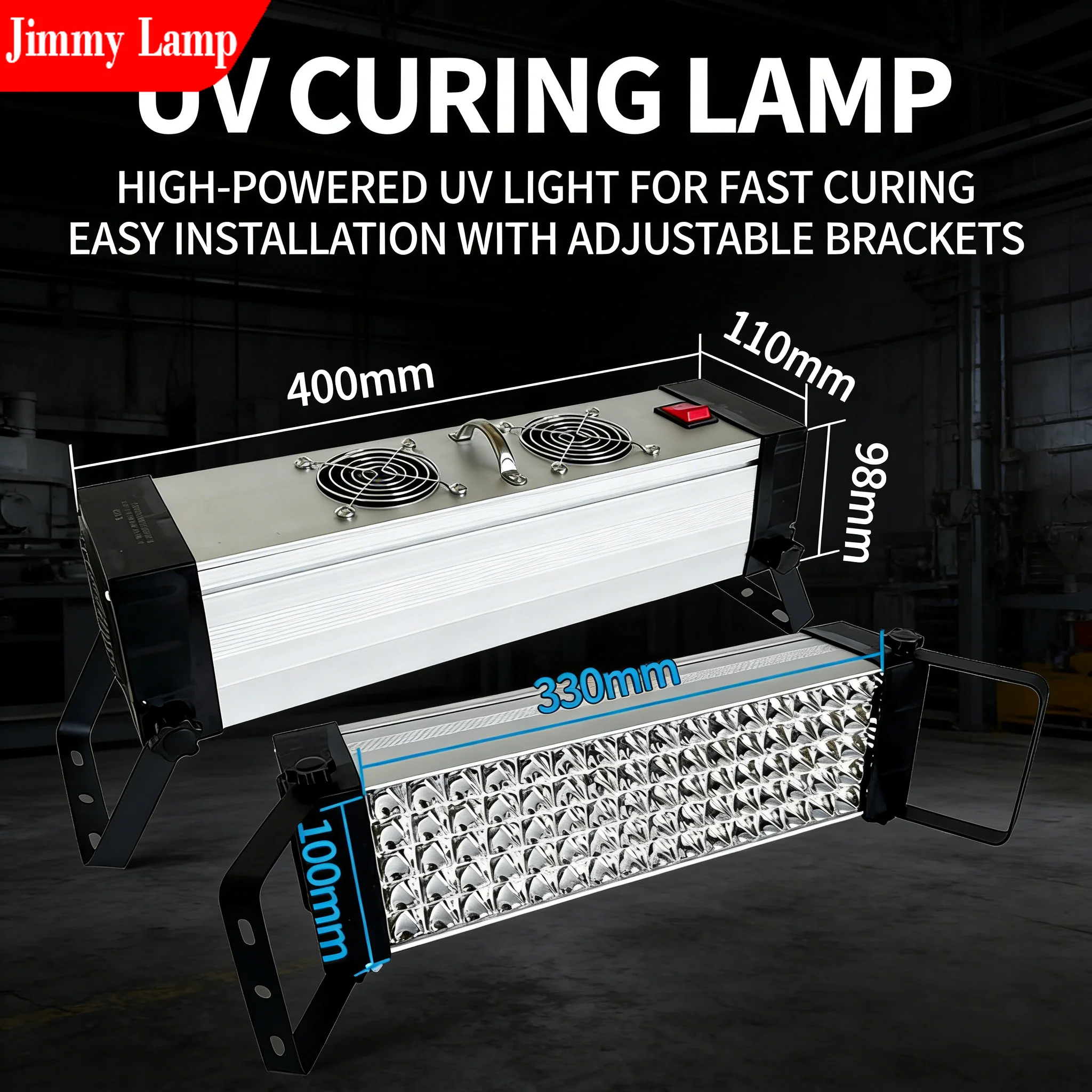 

Портативная УФ-лампа высокой мощности 405 нм 70 Вт для отверждения, ручная ультрафиолетовая лампа для сушки чернил, зеленого масла, экспозиции печатных плат 40 Вт 4085 нм