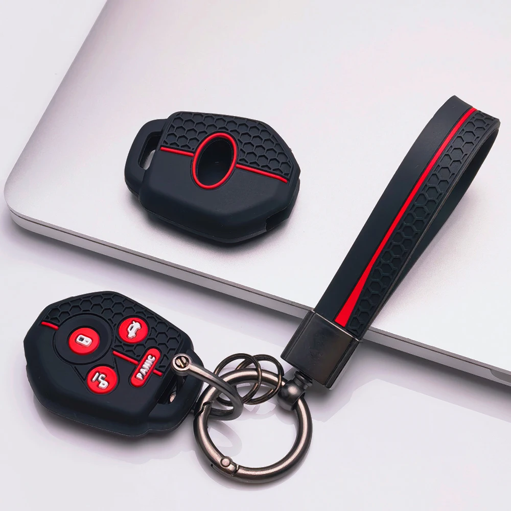 Key Shell Cover for Subaru Crosstrek Forester Impreza Legacy Outback Tribeca WRX STI with Keychain Anti-Scratch Shockproof