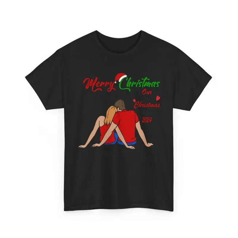 

Персонализированная пара, подходящая футболка с Рождеством и любовью