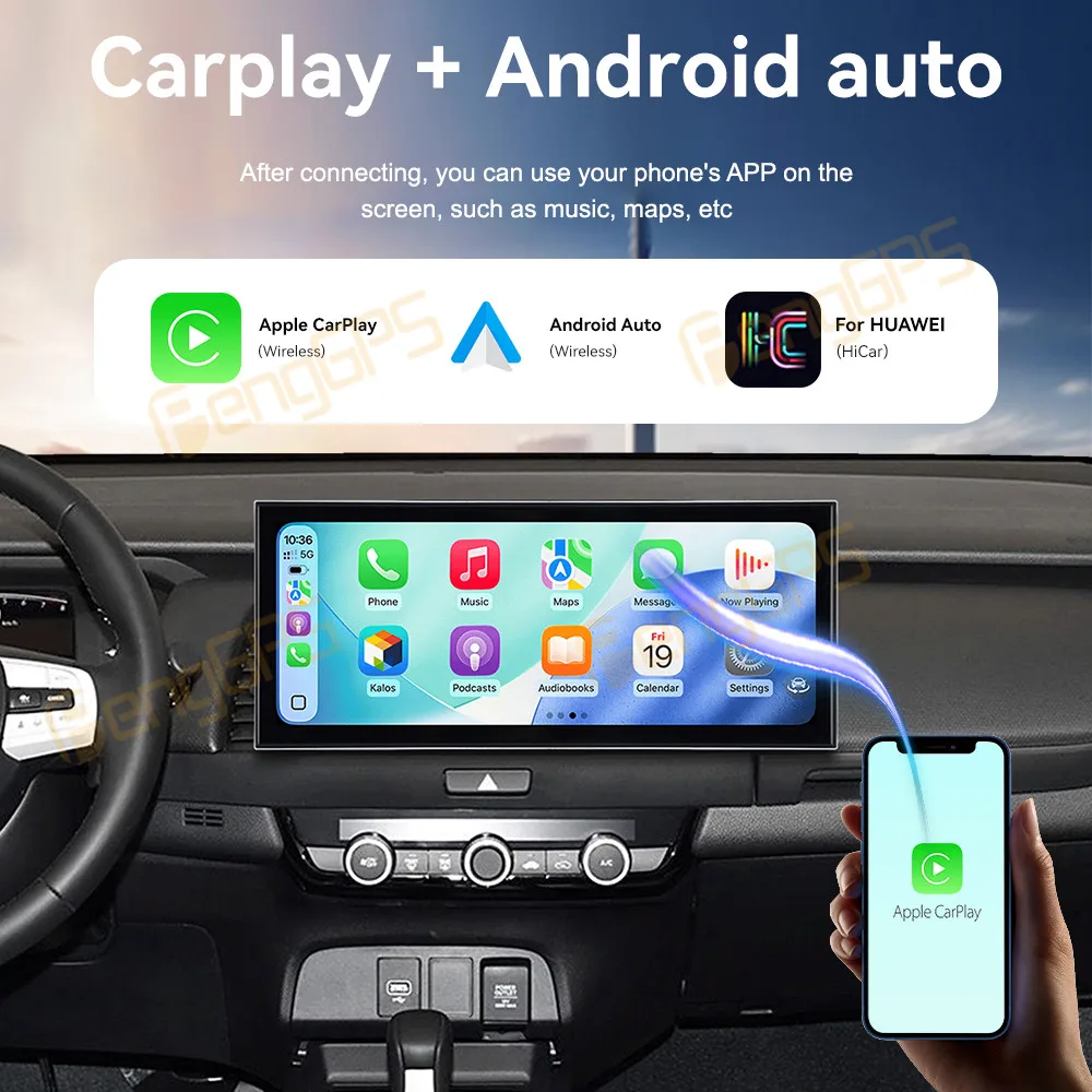 Car Accessories Radio For Honda Fit 2021–2022 Android Auto GPS Navigation Multimedia Stereo Receiver Head Unit Offline Maps