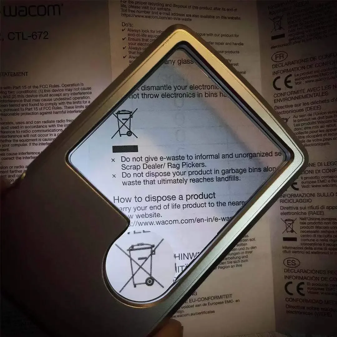 Imagem -05 - Lupa com Luz Led para Joalheiros e Idosos Lendo Mini Lupa de Bolso 6x 3x