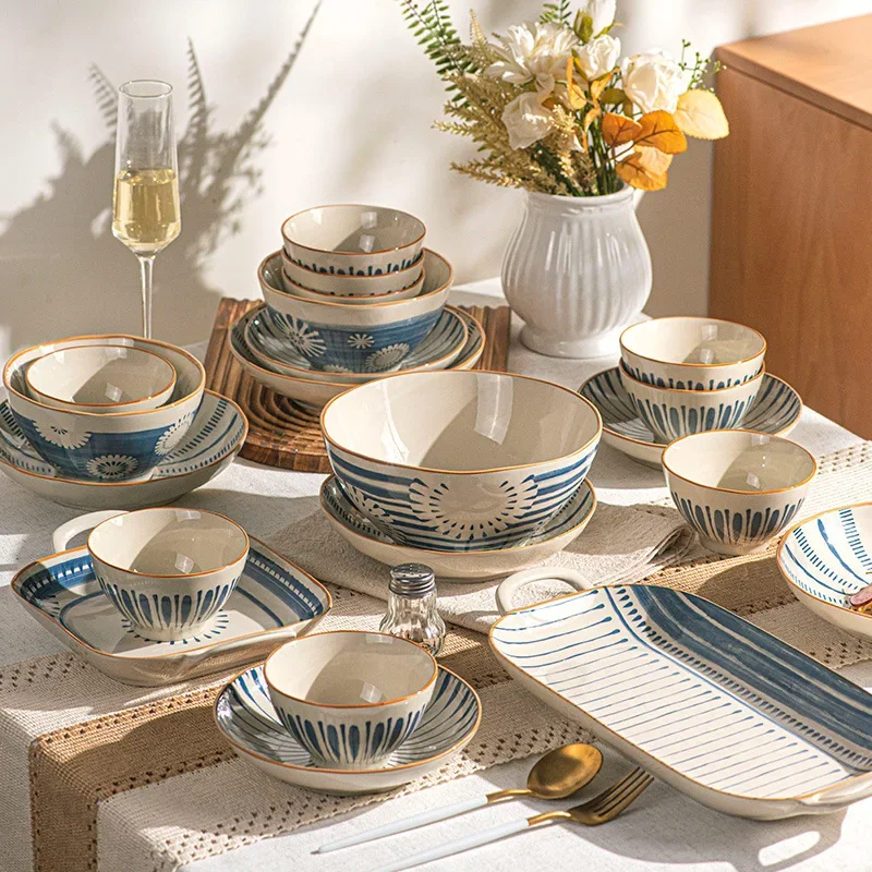 dinnerware set - premium ceramic bowls and plates