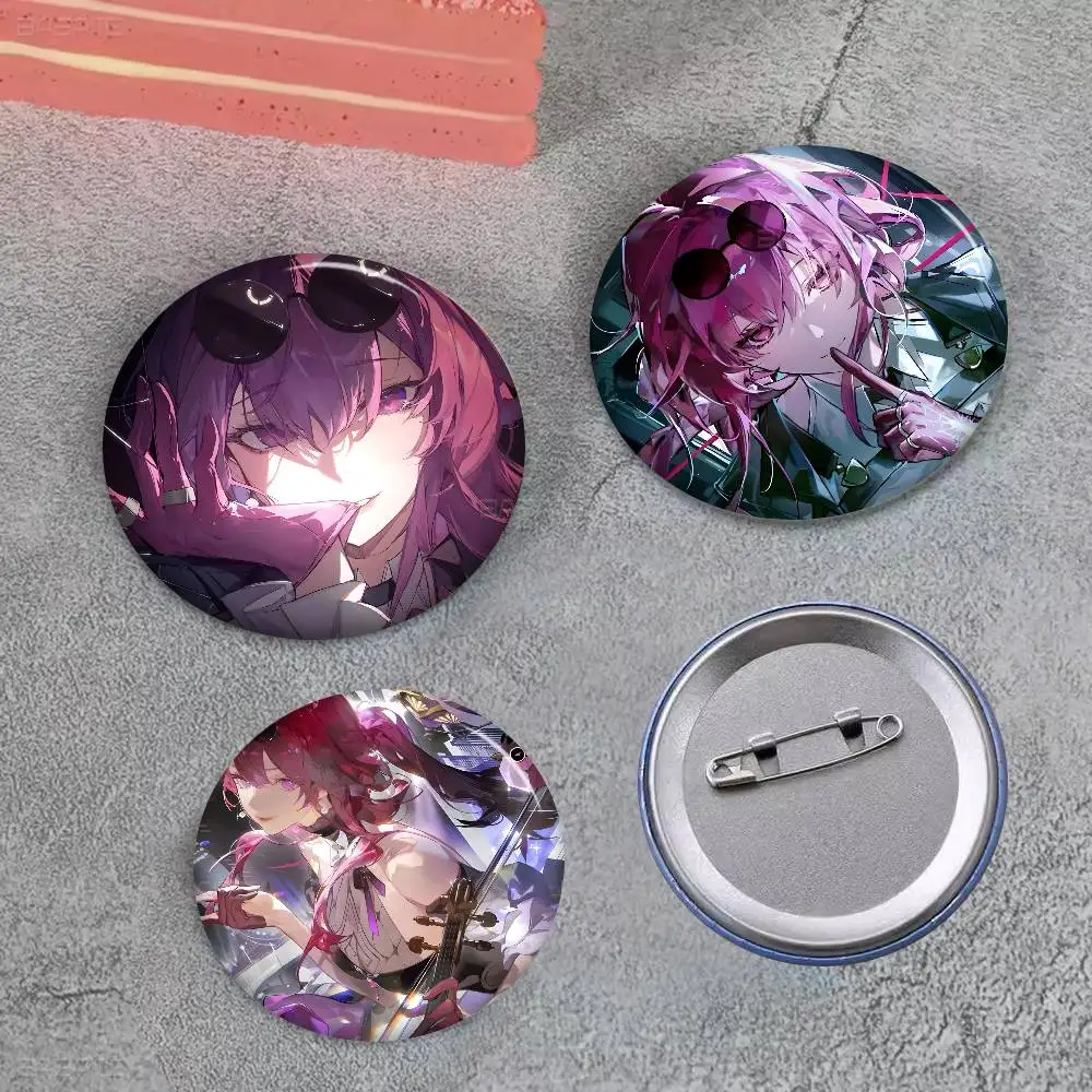 Anime Honkai Star Rail Kafka Cartoon Tinplate Soft Button Pin Brooch Metal Badge Custom Jewelry Accessories Hat Bag Lapel