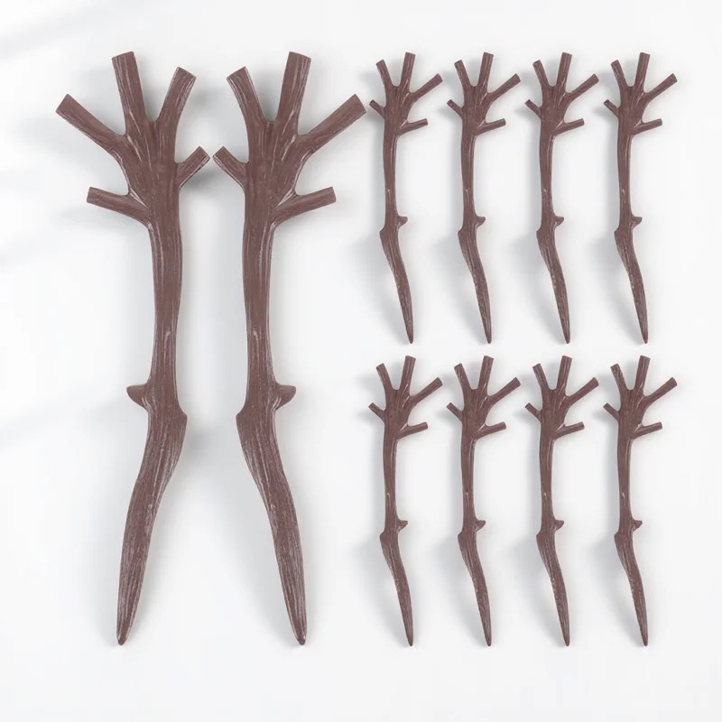 

100pcs Christmas Snowman Hand Antler Plastic Dry Decorative Twigs Diy Fake Branches For Home Decoration Craft Supplies Faux