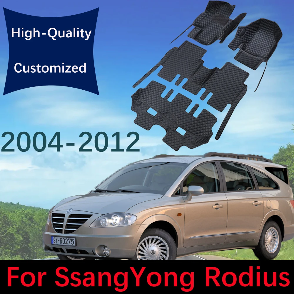 

Car Floor Mats Fits For SsangYong Rodius Micro Stavic Euro 2004~2012 Anti-dirt Pad Cover Floors Tappeto Foot Rug Car Accessories