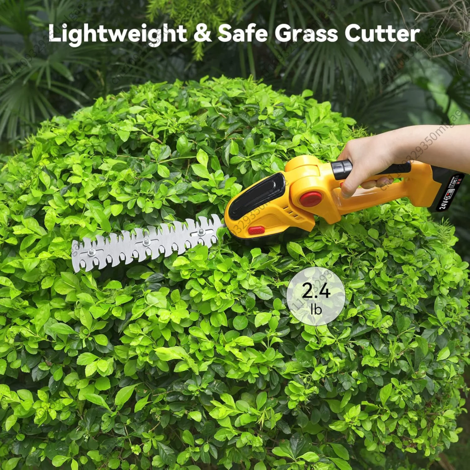Cordless Lithium Handheld Mini Hedge Trimmer, Electric Shrub Pruning Shears, Household Lawn Grass Cutting Gardening Tool