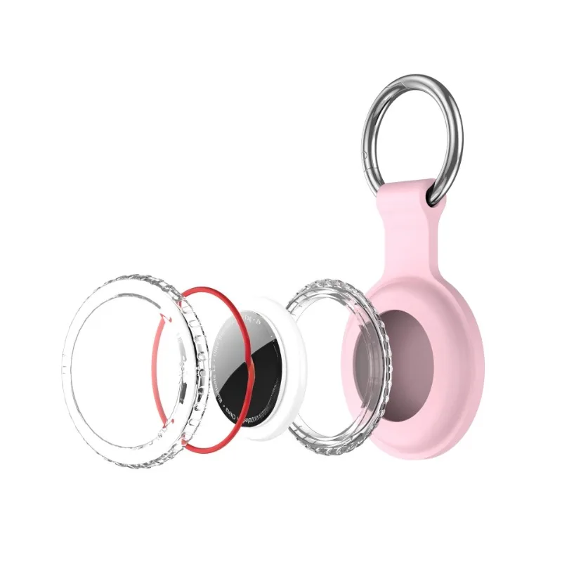 

Suitable For Apple AirTag Silicone Cover - Anti-Lost Tracker Protector with Spring Buckle