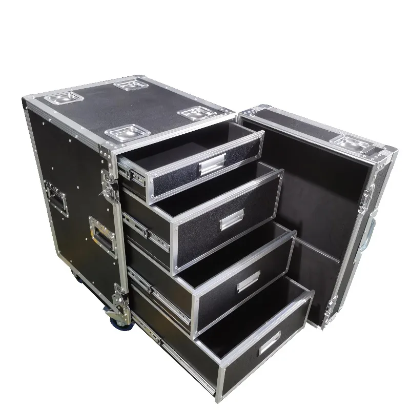 Utility and Storage 4 Drawers Flight Road Case Workstation Flight Case