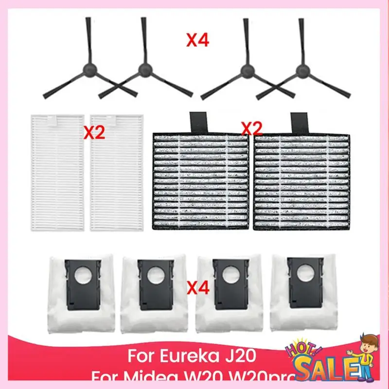 

A88X For Eureka J20 Midea W20 W20pro Electric Robot Sweeper Vacuum Cleaner Replacement Main Side Brush Hepa Filter Dust Bag