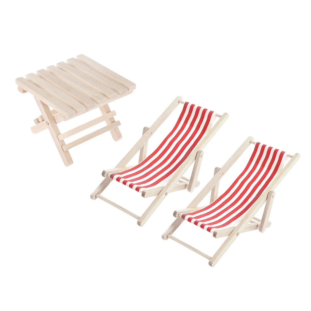 

Miniature Adornments House Chair Outdoor Lounge Chairs Furniture Baby Lounger Crafts Folding